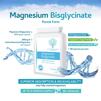Magnesium Bisglycinate 500mg 90 Capsules-Swiss Bioenergetics-Matakana Pharmacy