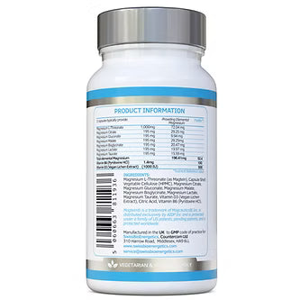 Supplement bottle with product information label on a white background