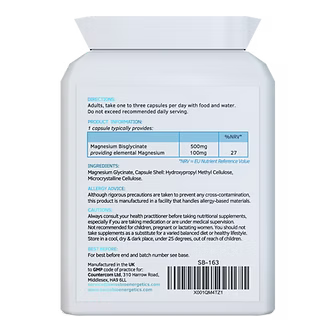 Magnesium Bisglycinate 500mg 90 Capsules-Swiss Bioenergetics-Matakana Pharmacy