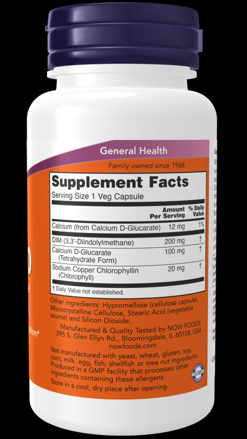 Image of DIM supplement facts