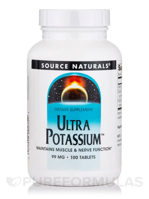 Ultra Potassium (99mg) 100t-Source Naturals-Matakana Pharmacy