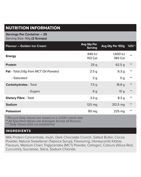 Custard Casein Protein Vanilla 1kg-MuscleNation-Matakana Pharmacy