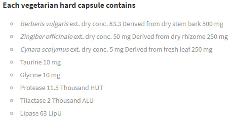 Image of Digestive Zyme 90 caps ingredients