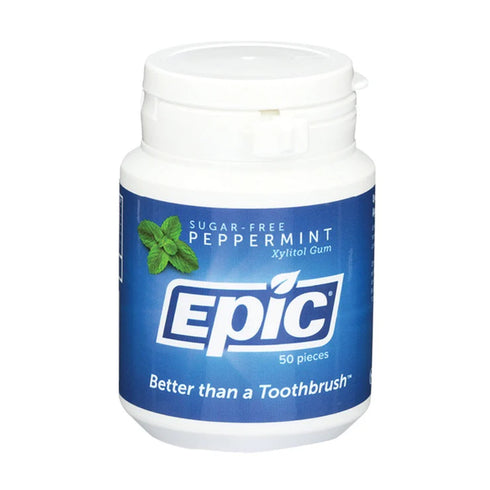 Image of EPIC Xylitol Chewing Gum Peppermint Bottle 50