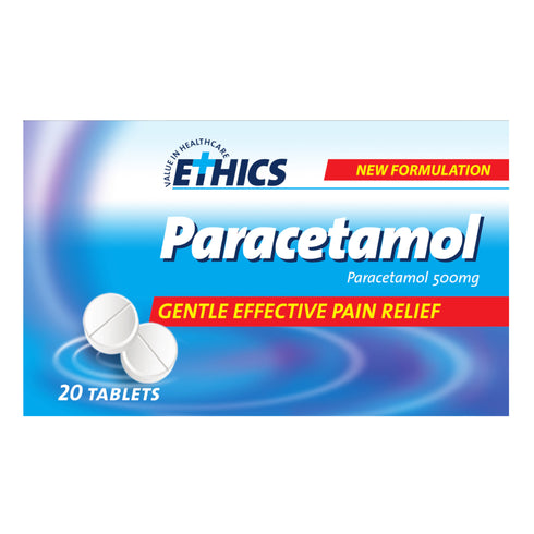 Paracetamol 500mg Caplets 20s-Ethics-Matakana Pharmacy