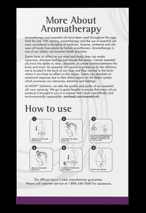 Image of Faux Wood Grain Ultrasonic Oil Diffuser instructions