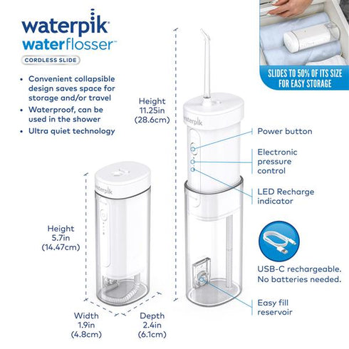 Waterpik Cordless Slide-Waterpik-Matakana Pharmacy