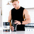 Image of RawFIT Perform & Recover Protein - Chocolate being made into smoothie by man