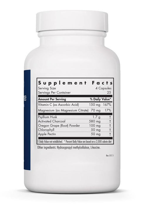 Image of GastroCleanse with Psyllium Husk 100caps supplement facts
