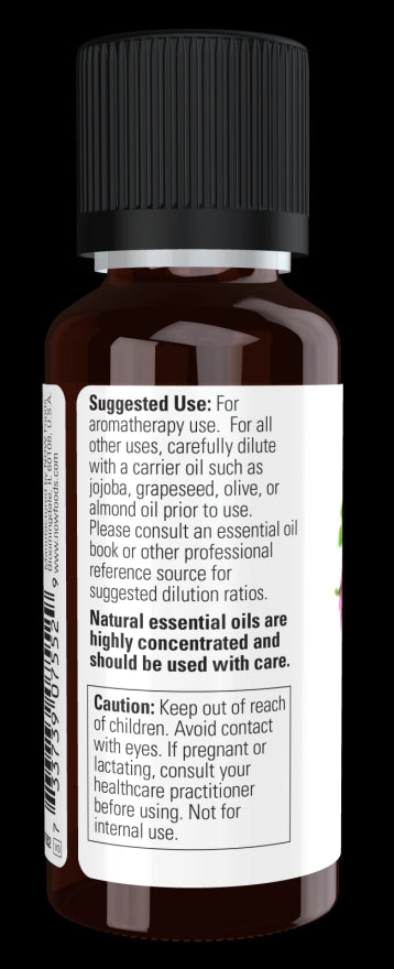 Image of NOW Pure GERANIUM OIL (Pelargonium Graveolens) 30ml suggested use