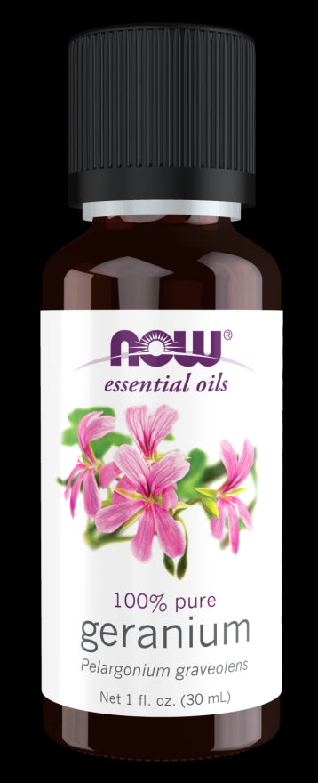 Image of NOW Pure GERANIUM OIL (Pelargonium Graveolens) 30ml