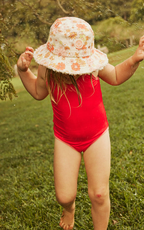 Kooringal Girl's Bucket Hat Queenie in Multi, view 2