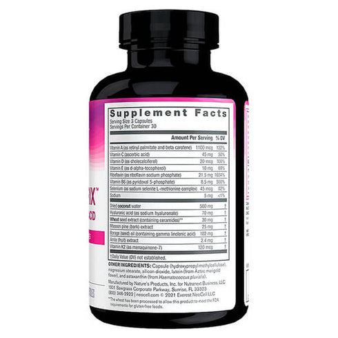 Image of Glow Matrix 90caps supplement facts