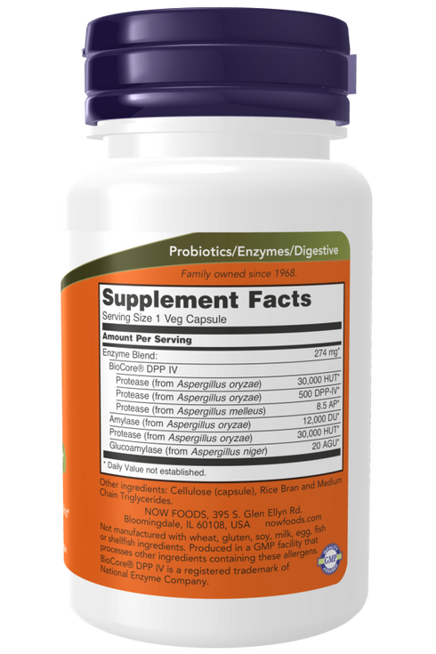 Image of Gluten Digest 60vcaps supplement facts