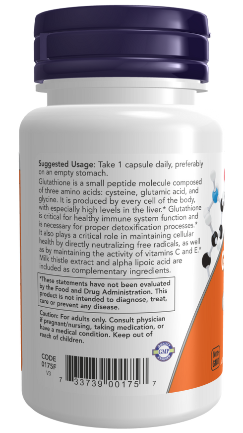 Image of Glutathione 500mg 30vcaps suggested usage