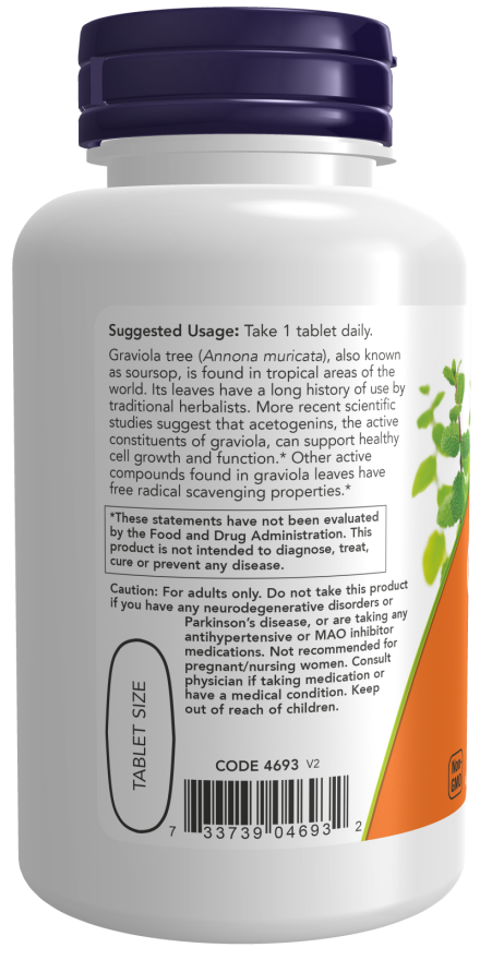 Image of Graviola Double Strength 1000mg 90tabs suggested usage