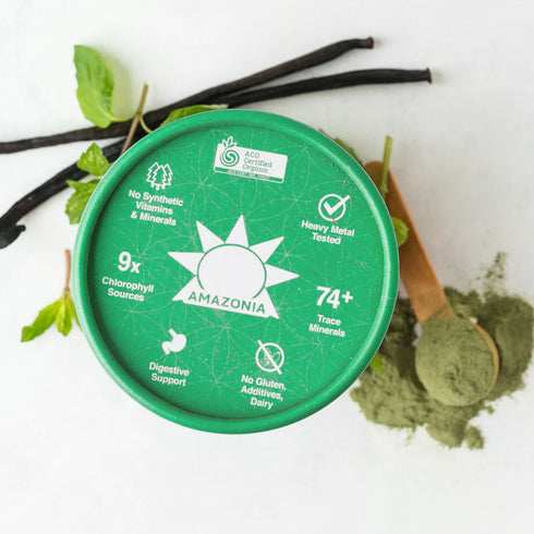 Image of Raw Nutrients Greens lid of bottle