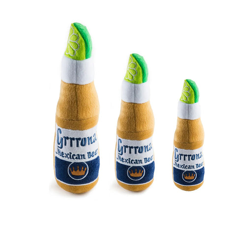 Grrrona Beer Bottle Toy Squeaker Dog Toy Small / Mini-Haute Diggity Dog-Matakana Pharmacy