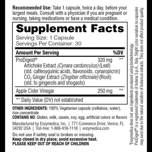 Image of Gut Motility 30vcaps supplement facts