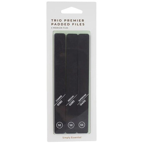 Trio Premier Padded Nail Files 3 Pack-Simply Essentials-Matakana Pharmacy
