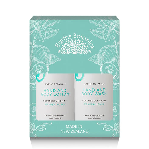 Image of EARTH BOTANICALS Cucumber & Mint Hand & Body Lotion + Wash 2pc