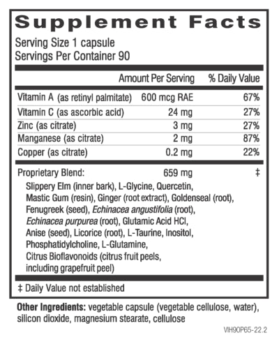 Image of Inner Healing 90caps supplement facts
