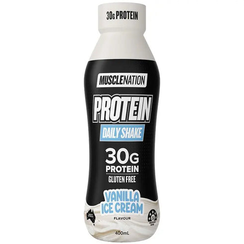 Protein Daily Shake Box of 12 Vanilla Icecream 12 x 400ml-Muscle Nation-Matakana Pharmacy