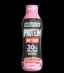 Protein Daily Shake Box of 12 Strawberry Milkshake 12 x 400ml-Muscle Nation-Matakana Pharmacy