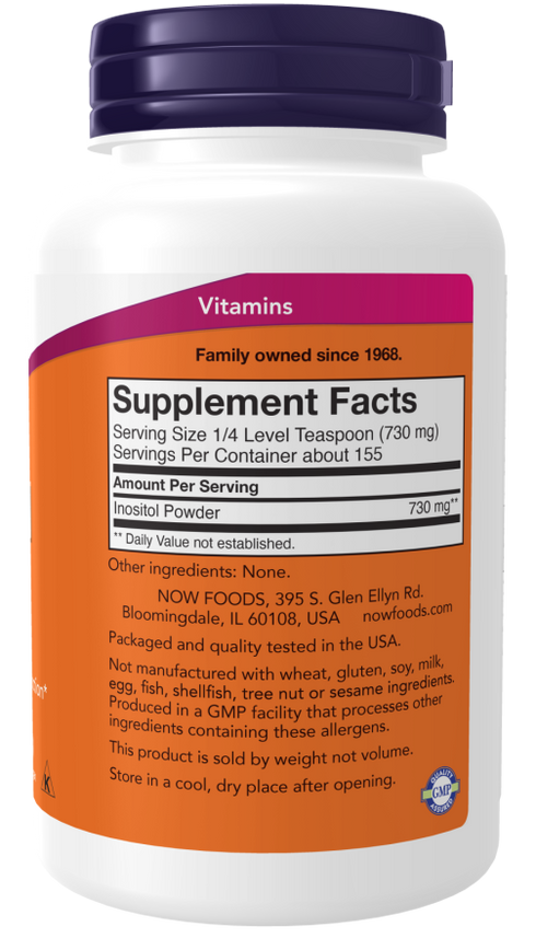 Image of Inositol powder 227g supplement facts