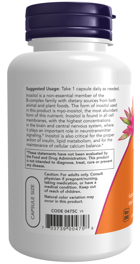 Image of Inositol 500mg 100vcaps suggested usage