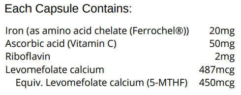 Image of Iron Plus 30 tablets ingredients