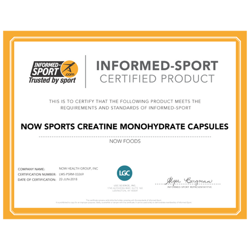 Creatine Monohydrate 750mg Veg Capsules-NOW Supplements-Matakana Pharmacy
