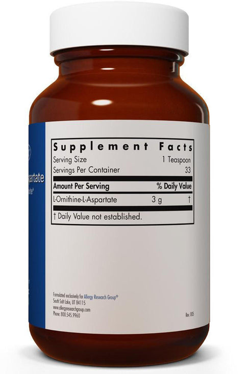Image of L-Ornithine-L-Aspartate (3g) Powder 100g supplement facts