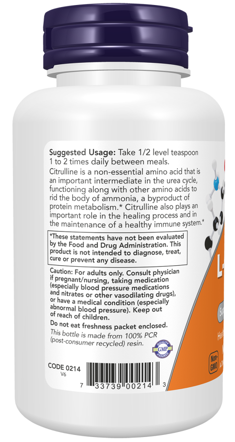 Image of L-Citrulline Pure Powder 113g suggested usage