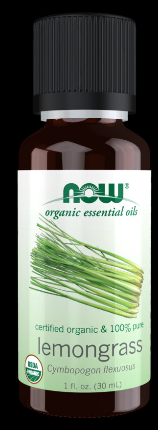Image of NOW ORGANIC LEMONGRASS OIL (Cymbopogon Flexuosus) 30ml