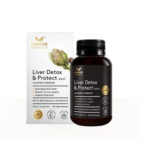 Liver Detox & Protect 60 Capsules-Harker Herbals-Matakana Pharmacy