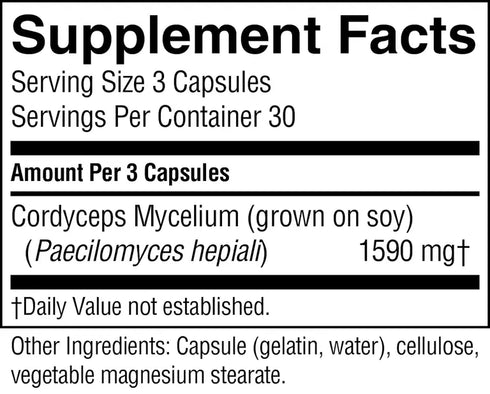 Cordyceps 90 Capsules-Matakana Pharmacy