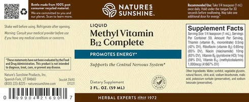 Liquid Methyl B12 Complete Liquid 59ml-Matakana Pharmacy