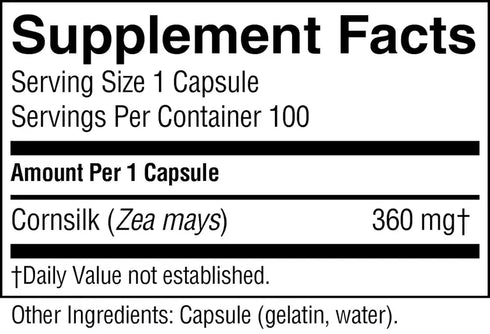 Cornsilk 100 Capsules-Matakana Pharmacy