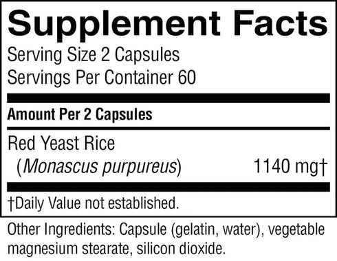 Red Yeast Rice 120 Capsules-Matakana Pharmacy
