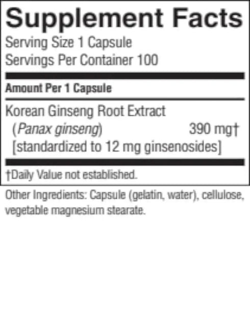 Korean Ginseng 100 Capsules-Matakana Pharmacy