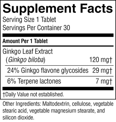 Gingko Biloba 30 Tablets-Matakana Pharmacy