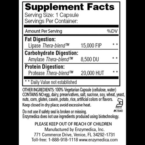 Image of Lypo Gold 60vcaps supplement facts