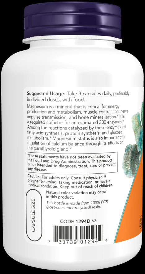 Image of Magnesium Citrate 120vcaps suggested usage