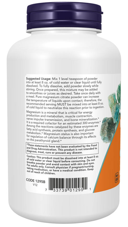 Image of Magnesium Citrate Pure Powder 227g suggested usage