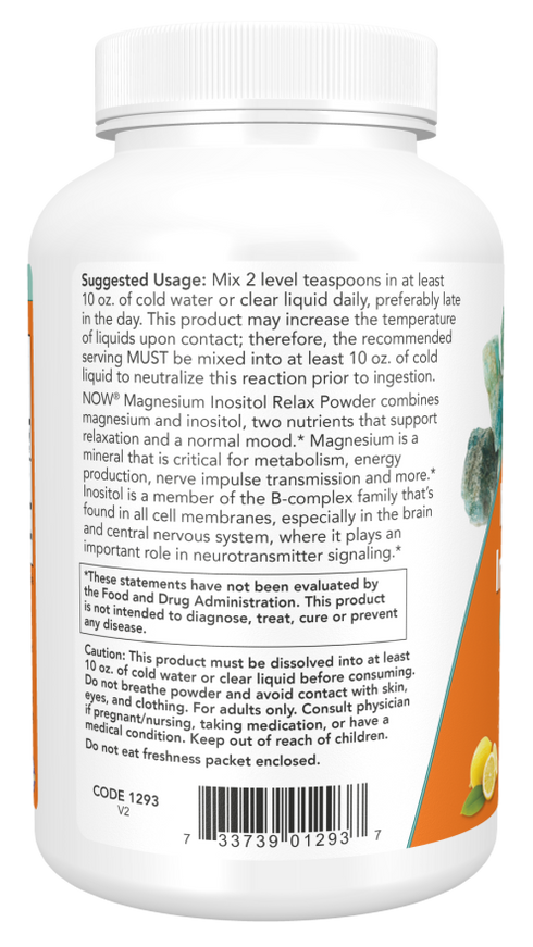Image of Magnesium Inositol Relax Powder 454g suggested usage