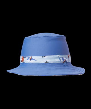 Image of Baby Boys Makai Bucket Hat Blue Large reverse side