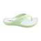 Walkable Beach Malibu women's jandal in pistachio green and white, side view