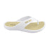 Walkable Beach Malibu women's jandal in white and sand, side view