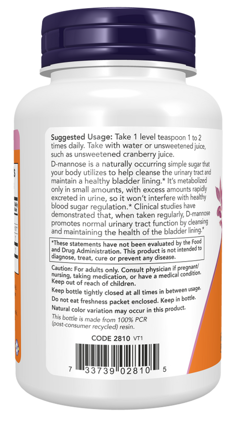 Image of D-Mannose Pure Powder 85g suggested usage